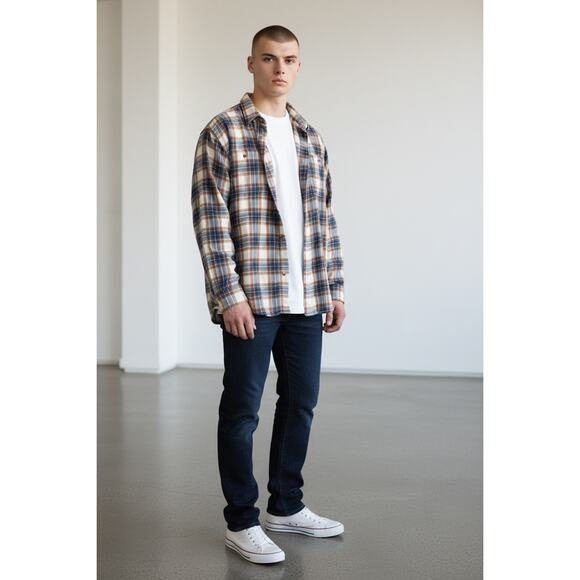 red head Other - RedHead Brand Co. Flannel Shirt 4TG – Plaid Duck Logo, Brown/Blue